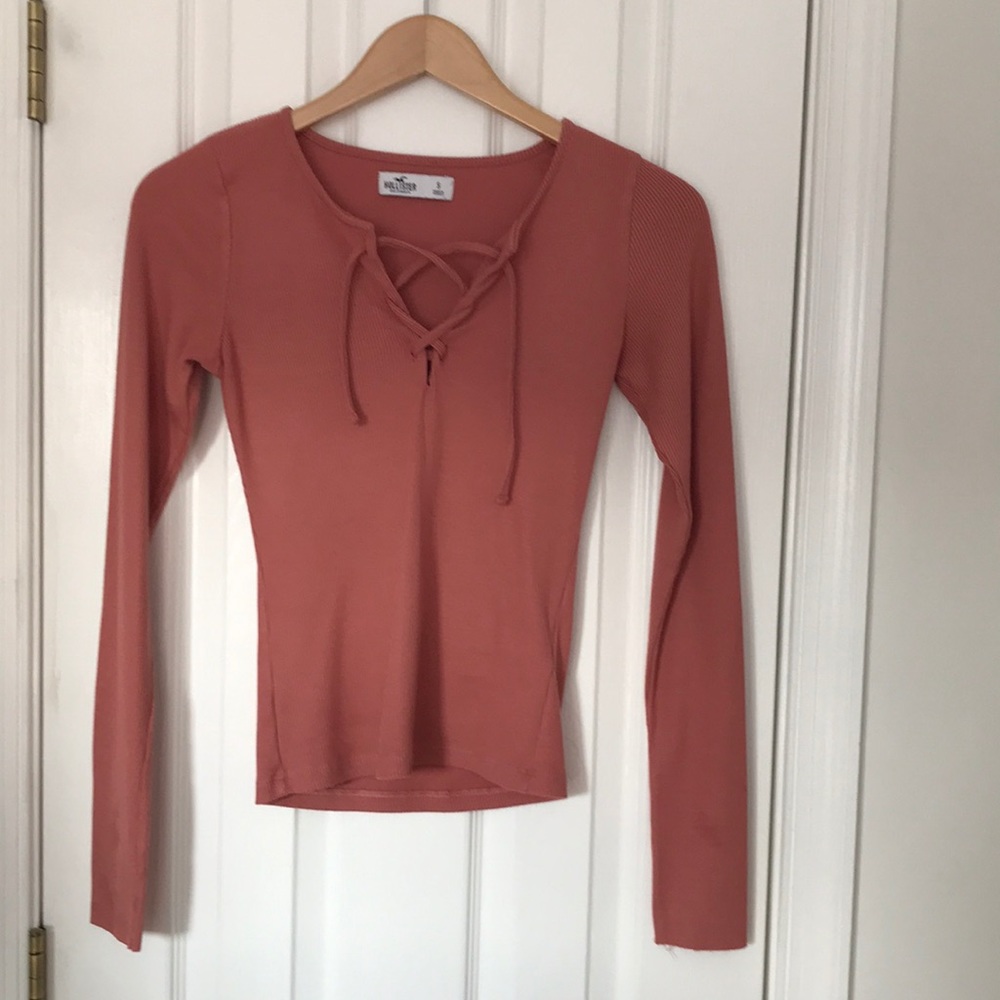 Hollister Lace-up long sleeve top